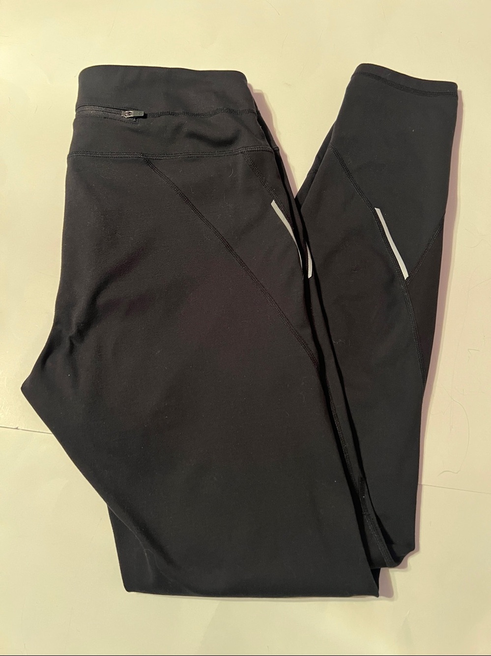 Athleta Black Reflective Detail High-Rise Women’s Leggings Size Medium